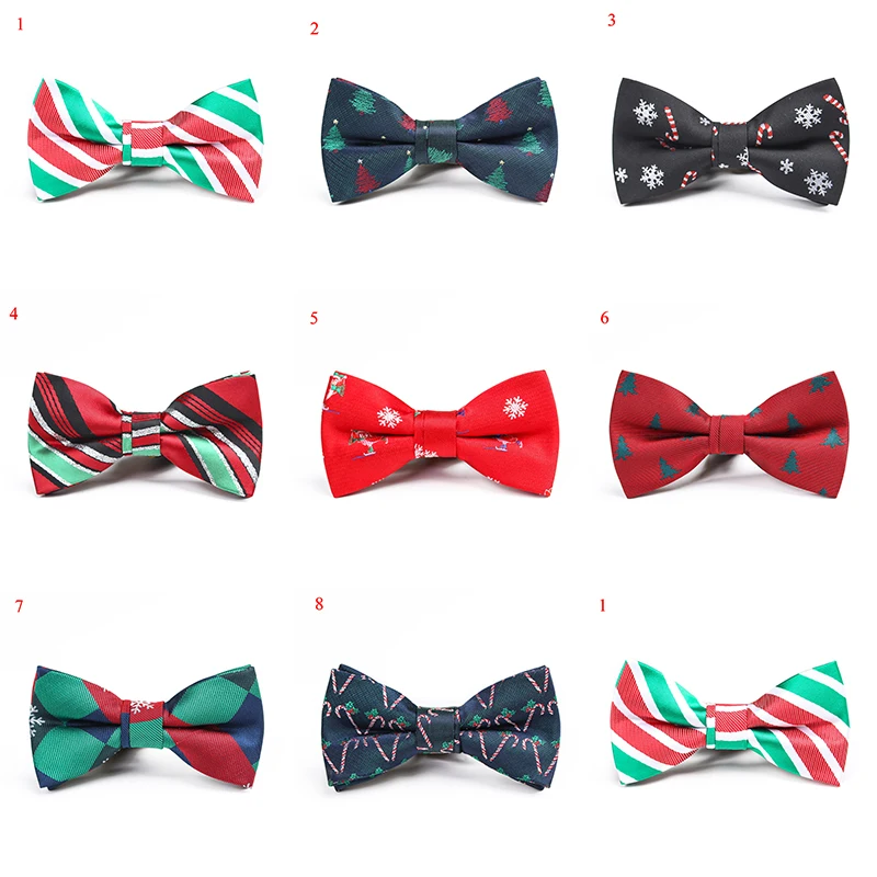 1 шт Рождество Дети разноцветный галстук бабочка партии снег цветок печатных