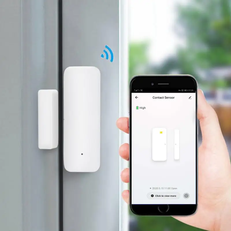 Aubess Tuya Smart WiFi Zigbee Door Sensor Alarm Window Open Closed Detector Smart Life APP Alert System For Alexa Google Home