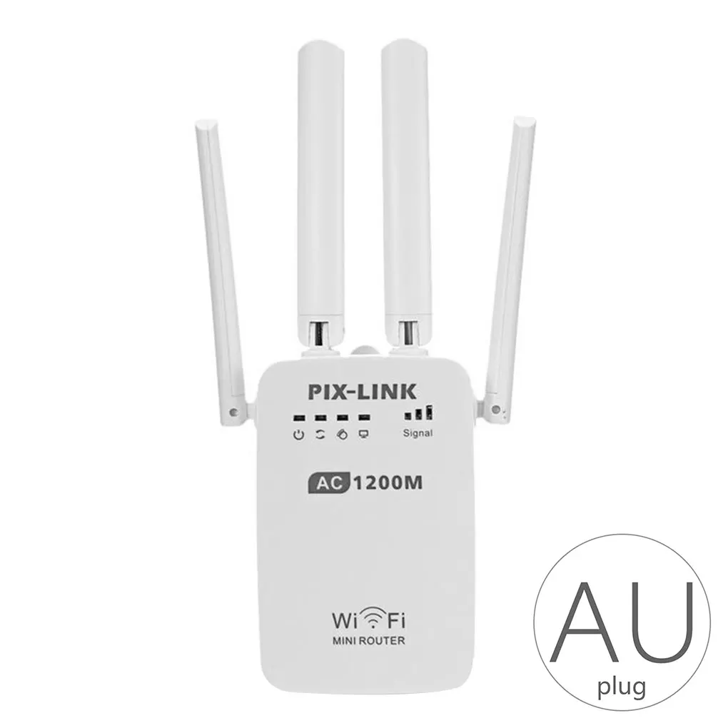 1200 Мбит/с двухдиапазонный 2,4/5G 4-антенны Wi-Fi расширитель диапазона Wi-Fi ретранслятор Беспроводной Wi-Fi маршрутизатор домашней сети по поставке товаров для дома