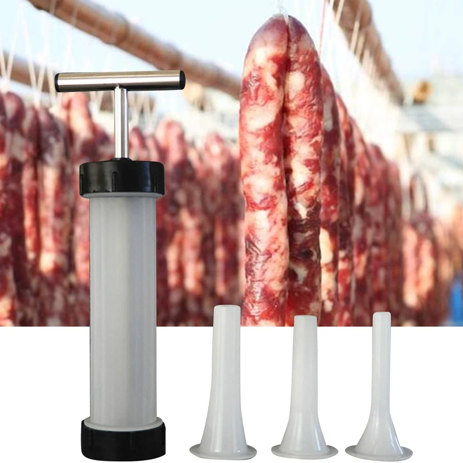 Sausage Stuffer Portable Manual Sausage Maker Household Hand Operated Meat Filling Tool