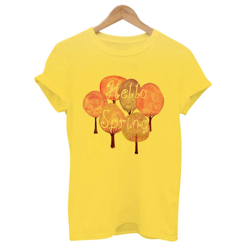 Yellow T Shirt Women 2020 New Summer Short Sleeve Floral Flower Fashion Lady Top Tshirt Ladies Womens Graphic Female Tee T-Shirt