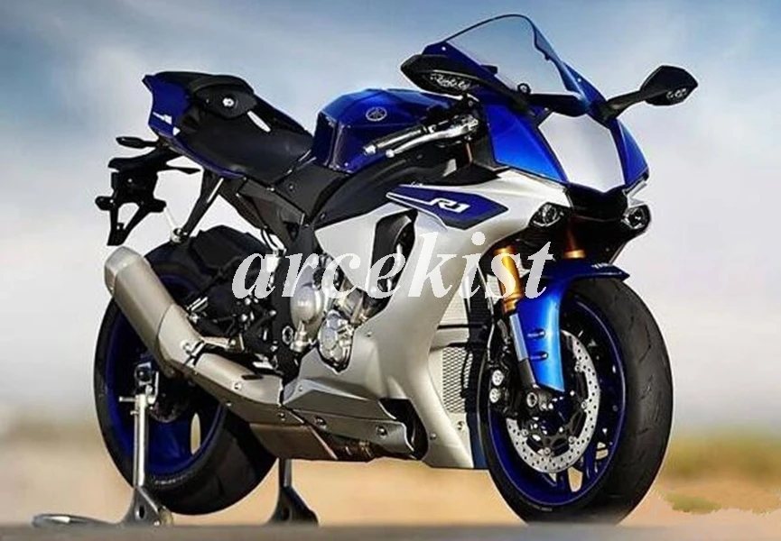 

New ABS Injection mold complete Fairing kit fit for YAMAHA YZF - R1 2015 2016 YZF R1 15 16 17 18 YZF1000 Custom Free silver blue