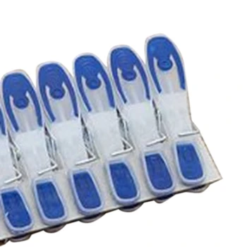 

Plastic Non-Slip Clothespins Soft Press Rubber Grip Ends Wide Open Sturdy Clips For Line Drying Laundry 24 Pcs