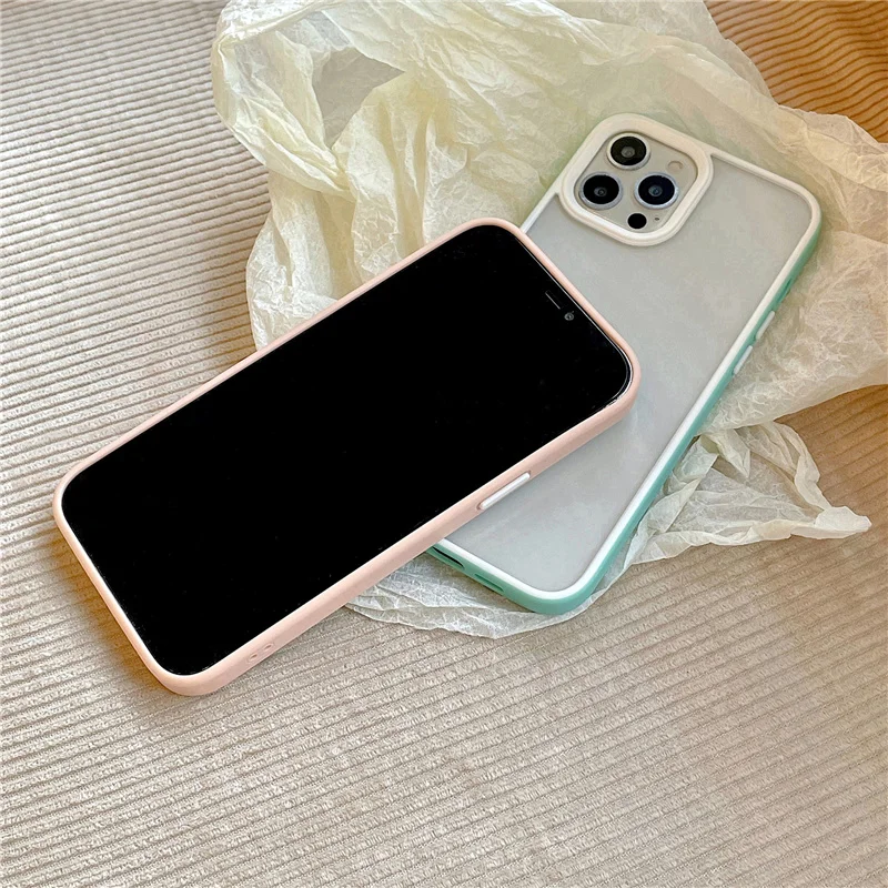 Transparent anti-fall bumper Protective case For iphone