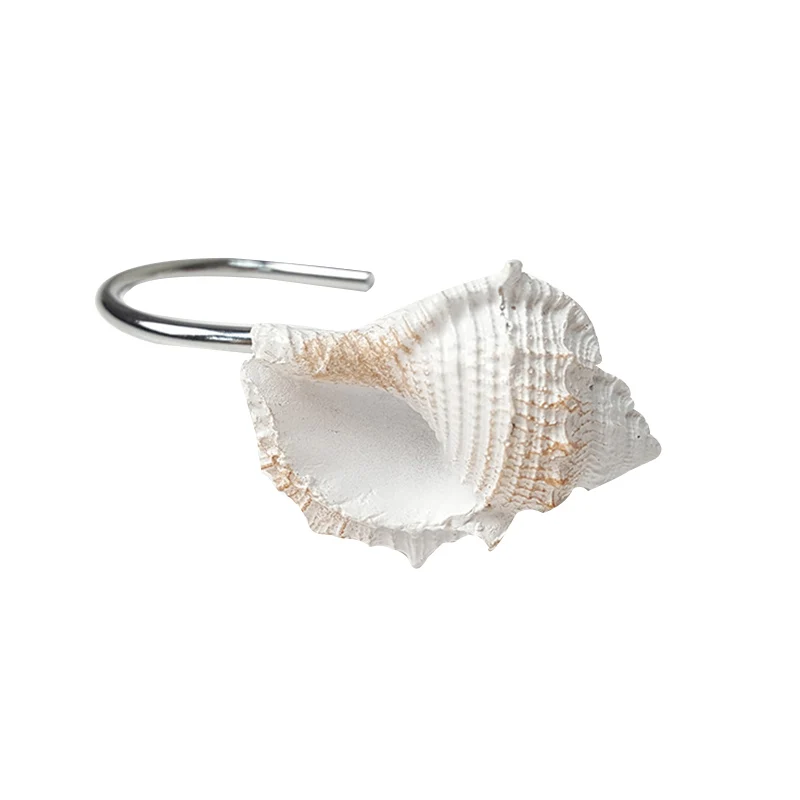 Новые 12 шт. Seashell раковины душ занавески крючки для домашнего декора ванной комнаты