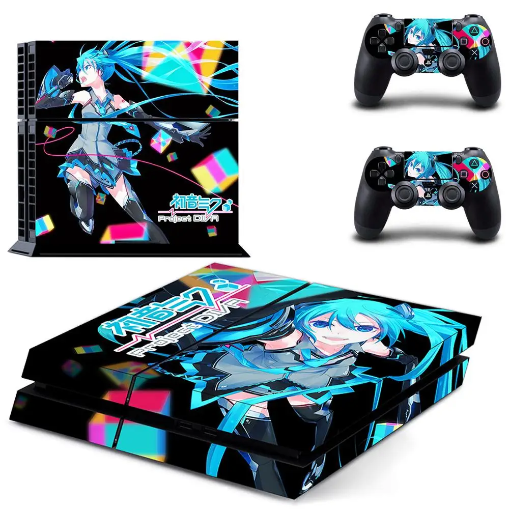 Hatsune Miku PS4 наклейка s Play station 4 кожа PS 4 наклейка Наклейки Обложка для playstation 4 PS4 консоль и контроллер Кожа винил