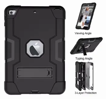 

Hybrid Three Layer Armor Shockproof Rugged Drop Protection Cover Case Built with Kickstand For iPad Mini 5 7.9" 2019/iPad mini 4