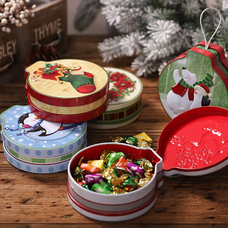 Mini Tin Box Sealed Jar Storage Christmas Gift Boxes Jewelry Candy Box Cans Coin Box