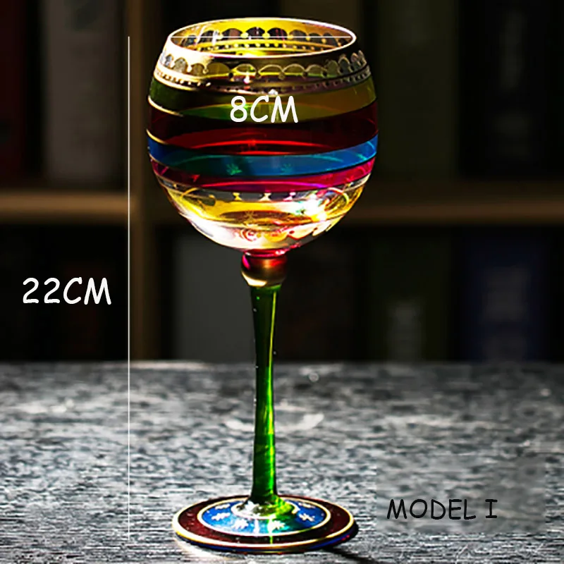 Model I Бутылка для виски, стеклянная чашка, стакан, колба, чайная кружка, кофейная стеклянная расписная чашка, бокал для вина, коктейля, напитков, посуда, бокал, креативное стекло, 1 шт - Цвет: Model I