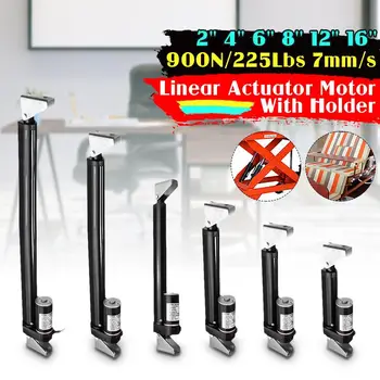 

900N 225Lbs 2-16 Inch Black Linear Actuator Stroke Max Lift Output 12V DC 7-10mm/s Electrichigh Speed Linear Actuator