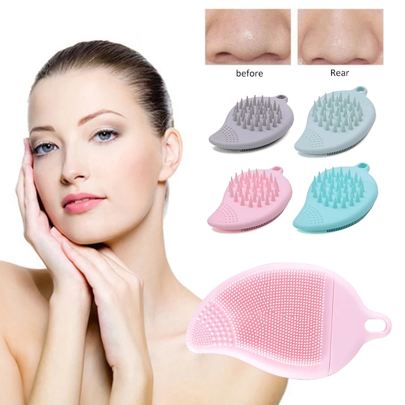 Silicone Facial Cleansing Brush Shampoo Brush Skin Cleaner Remove