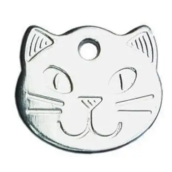 

Pet Cat Supplies Cat Brand Tag Metal Cat Shape Collar Pendant Anti-Lost Alloy Material Durable Pet Tag
