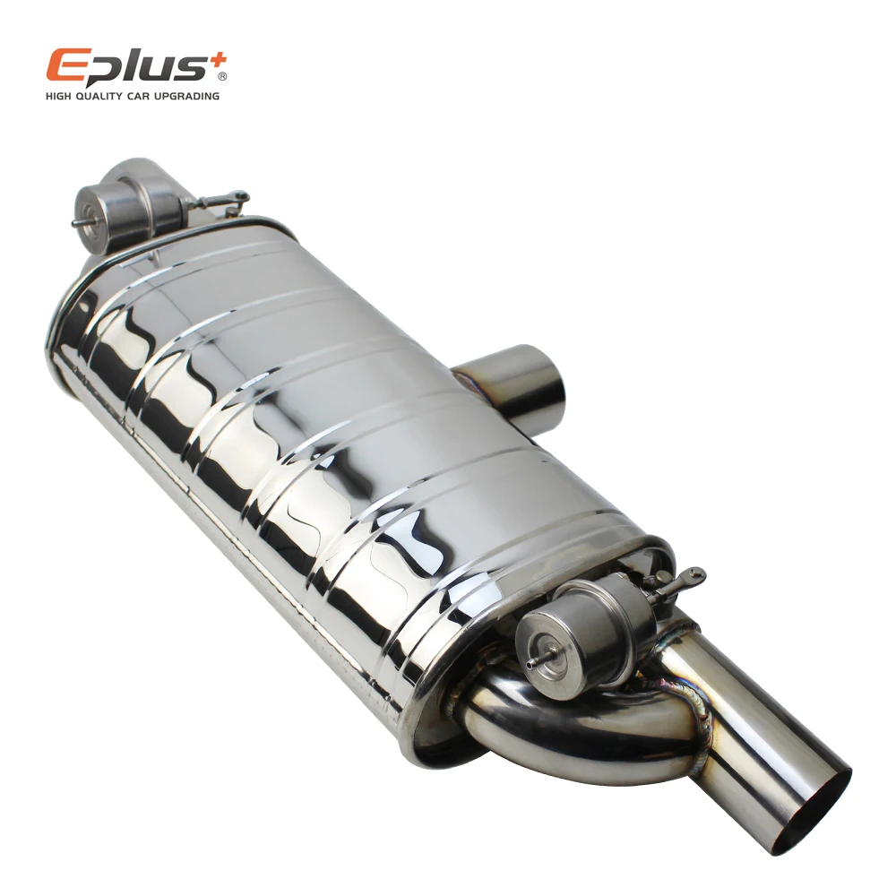 Car Exhaust Pipe Vacuum Pump Variable Valve Mufflers Remote Control Stainless Steel Universal T Shape One In Two Out 63MM exhaust muffler tip exhaust trim pipe exhaust pipe muffler exhaust pipe valve kit exhaust control valve exhaust pipe valve
