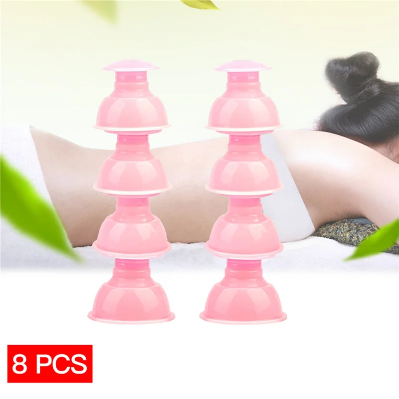 8 шт. силиконовый стакан вакуумные чашки всасывания Cupping набор антицеллюлитный
