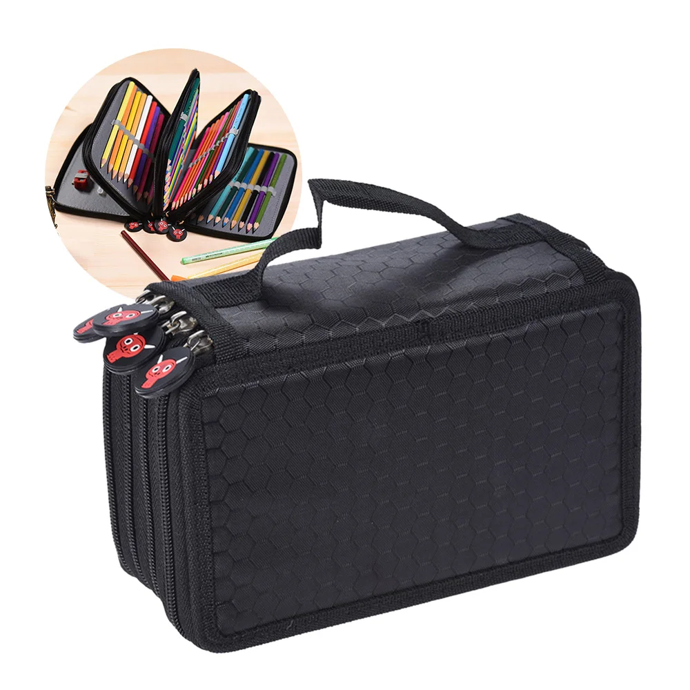 

72 Holders 4 Layer Zipper Multifunctional Handy School Pencil Case Large Capacity Colored Pencil Bag For Student Art Supplies