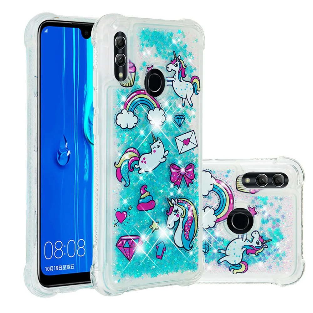Чехол с зыбучим песком для телефона huawei honor 10 lite p20 mate 20 pro Nova 3E enjoy 7s P smart 2019 мягкий