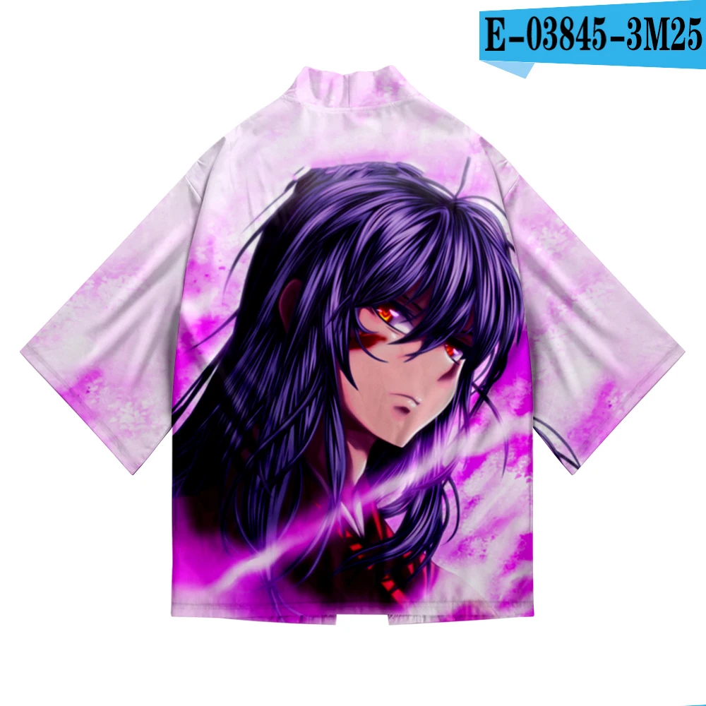 Inuyasha 3D печать японского аниме кимоно хаори юката Косплей женщин/мужчин мода лето Повседневная крутая короткий рукав - Цвет: F
