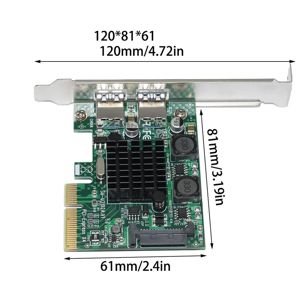 Настольный Pci-E к Usb3.1 Плата расширения Настольный Usb3.1 карта расширения Usb Интерфейс адаптер карта расширения