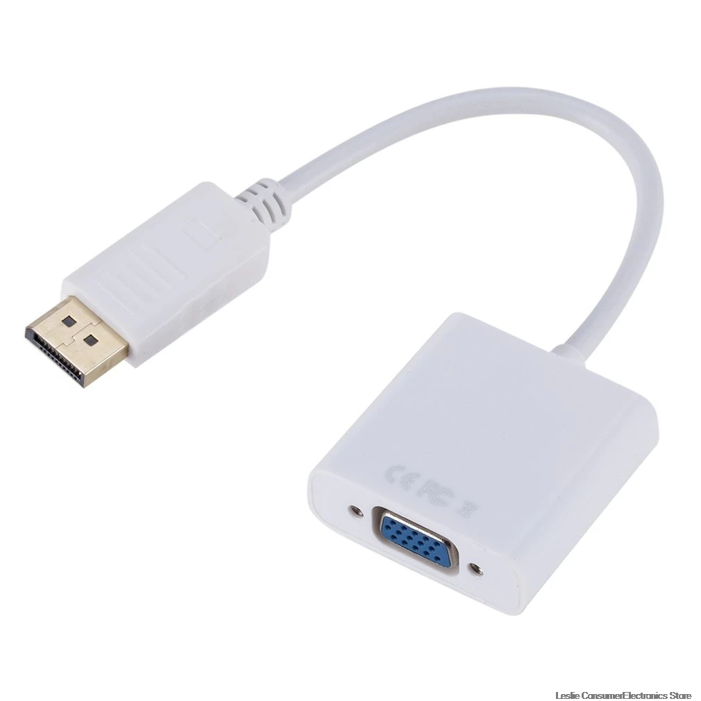 

DisplayPort Display Port DP to VGA Adapter Cable Male to Female Converter for PC Computer Laptop HDTV Monitor Projector