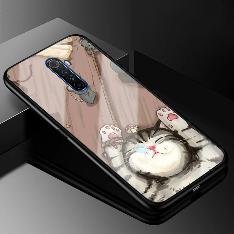 Realme X2 Pro Чехол 6,5 ''стекло твердая задняя крышка чехол для телефона s для OPPO Realme X2 Pro силиконовый бампер Coque RealmeX2 Pro X 2 X2Pro - Цвет: 11