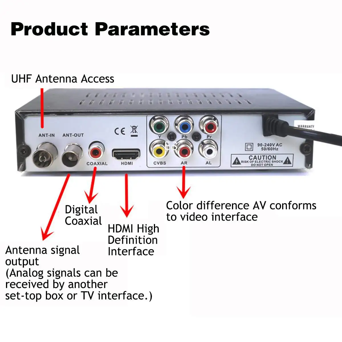 ЕС Plug DVB-T2 HD 1080P 110-240 в домашний ТВ ресивер телеприставка аудио видео цифровой ТВ приемник сигнала спутниковый ТВ приемник