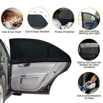 

4Pcs set Window Sunshade Front Rear Sun Shade Cover Visor Elastic Band