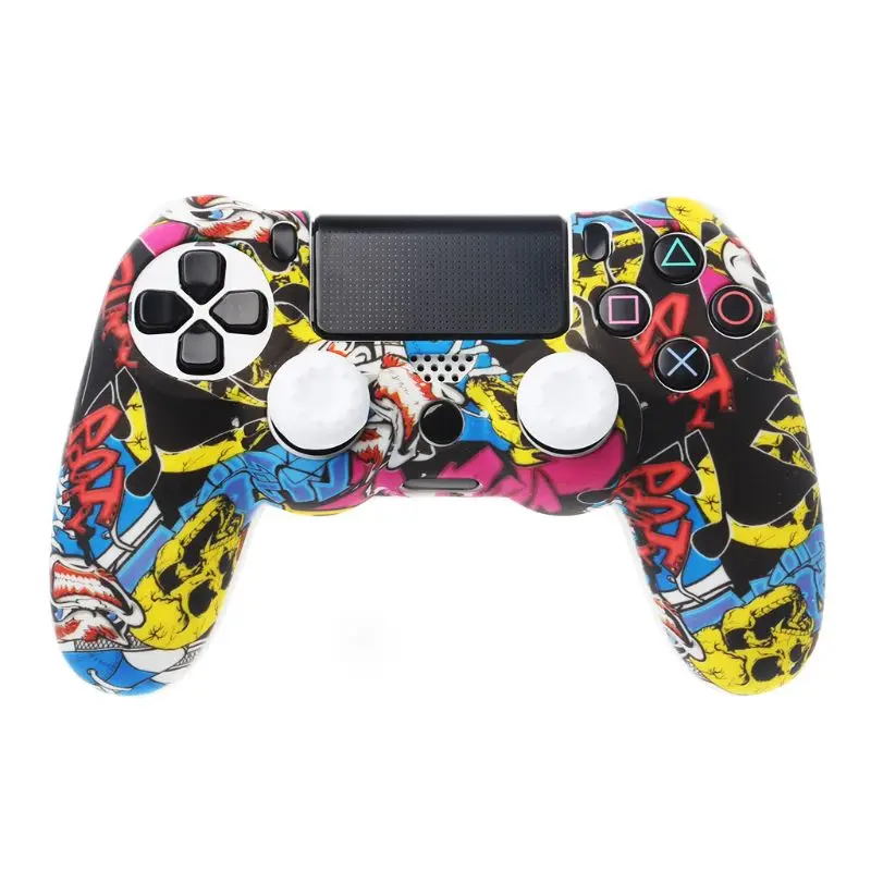 

Protective Protective Cover Gamepad Sleeve Case Analog Thumb Grip Stick Cap Soft Silicone Skin Waterproof Anti-Slip for 4 PS4