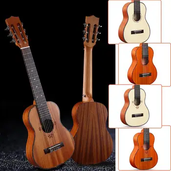 

30 Inch 20 Fret Guitar Guitarlele Ukulele 6 Strings Mahogany Nylone Stringed Acoustic Guitar Ukulele Unisex Children 86*38*14CM