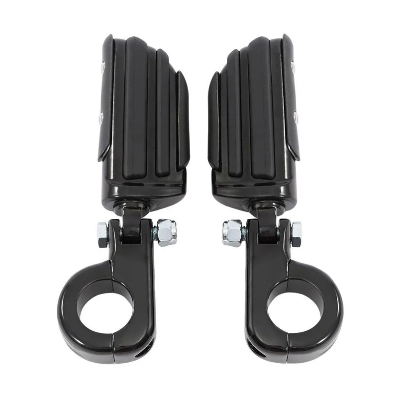 

Motorcycle 32mm 1-1/4" Highway Engine Guard Footpeg Pegs Footrest Mount Clamps For Harley Touring Dyna Black