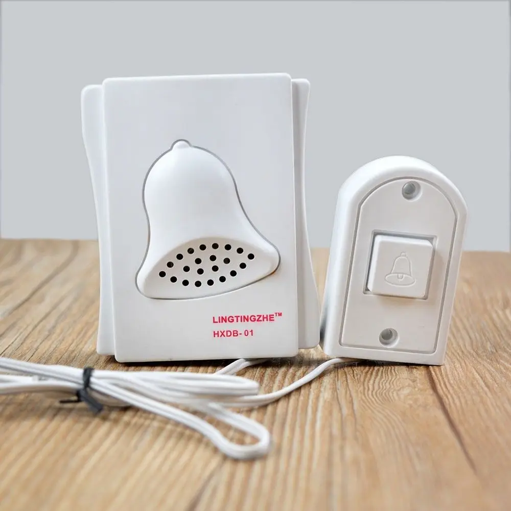 88CM Wired Doorbell Home Apartment School Hospital Laboratory Bell 85db White Door Bell Red And Black Wire