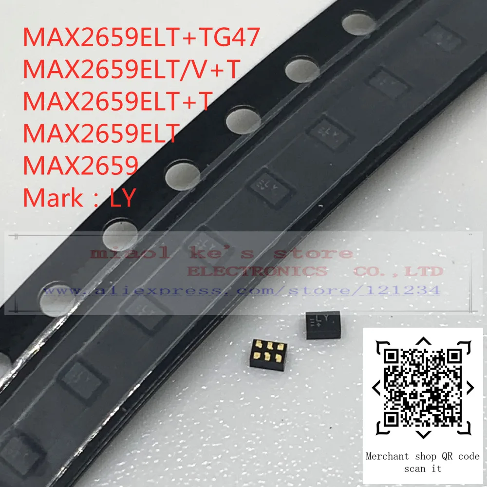 [10pcs]100%New original; MAX2659ELT+TG47 MAX2659ELT/V+T MAX2659ELT+T MAX2659ELT MAX2659 Mark： LY-IC RF AMP GPS 1575.42MHZ DFN6