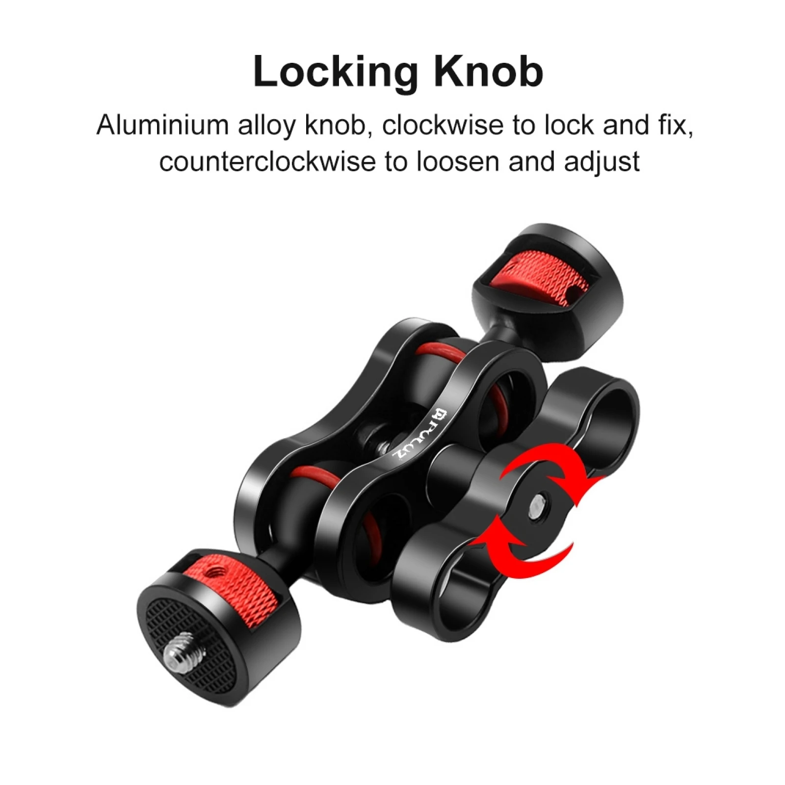 PULUZ Magic Arm Bracket Mount 1/4 inch Ball Head Magic Arm Aluminum Alloy Holder for Cameras