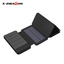 X-DRAGON 10000 мАч Солнечный внешний аккумулятор Двойной USB Солнечное зарядное устройство для iPhone Xiaomi huawei смартфон на открытом воздухе