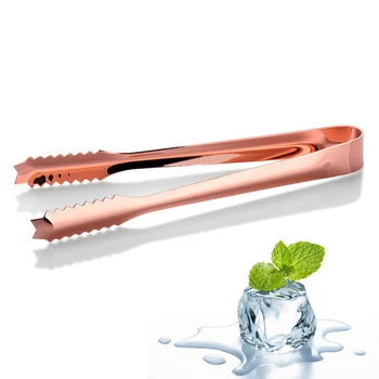 

Kitchen Dining Bar Barware Portable Functional Reusable Durable Stainless Steel Newness Ice Tongs Ice Clip 2 Pcs/lot