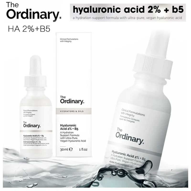 

THE ORDINARY 30ml Hyaluronic Acid 2% + B5 Hydration Skin Moisturizing Support Formula Plump Smooth Youthful Face Serum