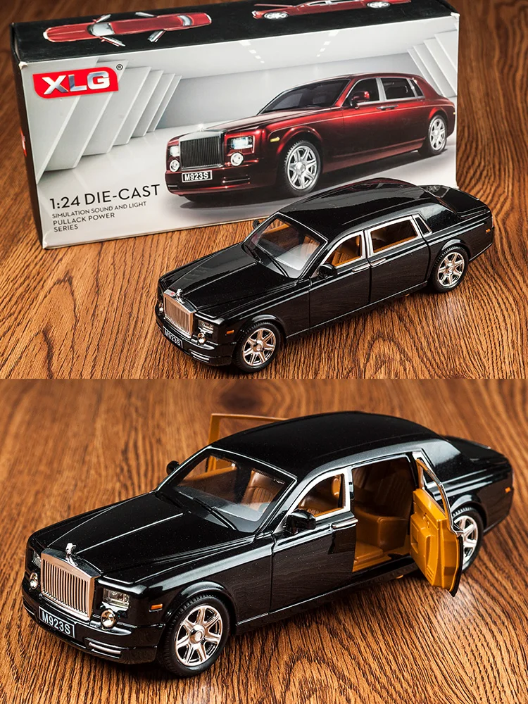 Модель автомобиля из сплава под давлением в масштабе 1:24 модель рулоне Royce Phantom