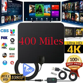 

400 Miles Clear Indoor Digital TV HDTV Antenna [2019 Latest] UHF/VHF/1080p 4K