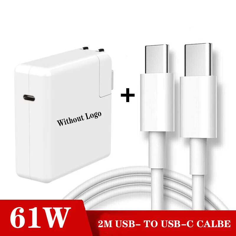 61 Вт USB-C PD быстрое зарядное устройство адаптер питания с 2 м тип-c кабель для Apple Macbook pro12 13 дюймов A1706 A1707 A1708 A1718
