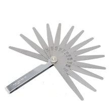 

Alloy Stainless Steel Feeler Gauge Gap Sheet 0.05-1.0mm Metric Measuring Instrument 17 Blade Thickness Gap Measuring Tool