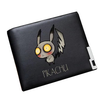 

Anime kuso Horrific Pikachu Print Women Short Wallet Cartoon Pu Leather Coin Purse ID Card Holder Men Money Clutch Change Bags