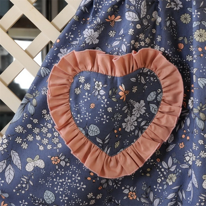 Floral Waterproof Princess Apron Anti-oil Kitchen Cooking Restaurant Cleaning Apron Creative Aprons for Woman Outsides BBQ