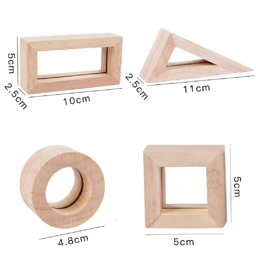 Wooden Mirror Stacking Blocks Creative Colorful Learning And Educational Construction Building Toys Set For Kids For Ages 2+ 5 Wooden Mirror Stacking Blocks Creative Colorful Learning And Educational Construction Building Toys Set For Kids For Ages 2+ 5