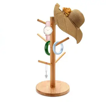 

Wood Jewelry Organizer DIY Necklace Bracelet Holder Rack Watch Display Household Cup Organizer Jewelry Rack