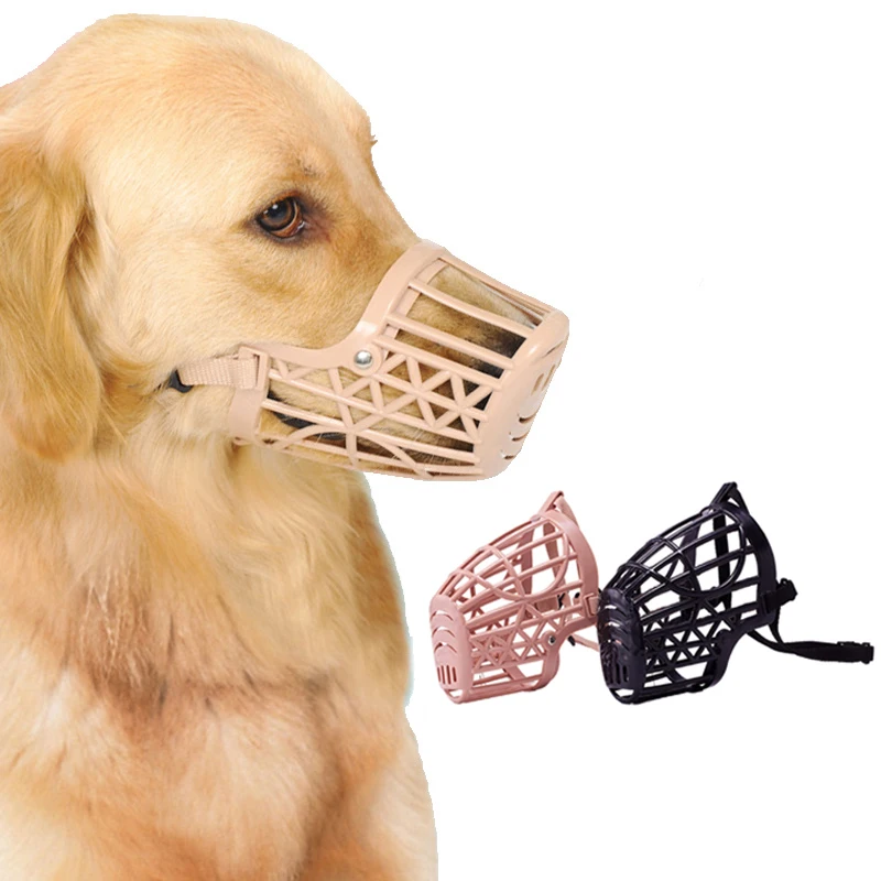 Outdoor Anti-eating Dog Muzzle for Medium Large Dogs Adjustable Pet Mask Golden Resistant Labrador Accessories mascotas Supplies dog muzzle