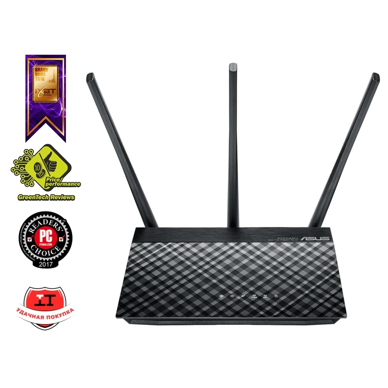 Роутер беспроводной Asus RT-AC53 AC750 10/100/1000BASE-TX черный