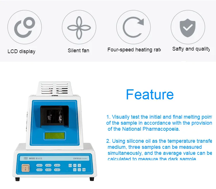 Медицинский измеритель температуры плавления WRR-Y прибор для измерения температуры плавления лекарств светодиодный дисплей(вода и масло) визуальный детектор температуры плавления двойного назначения