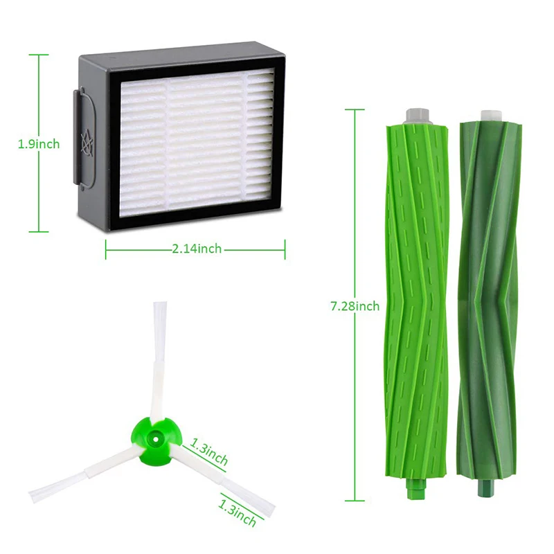 

Replacement Filter Rubber Side Brush For IRobot Roomba I7 I7+ Plus E5 E6 E7 Robot Vacuum Cleaner Accessories Parts Replacement