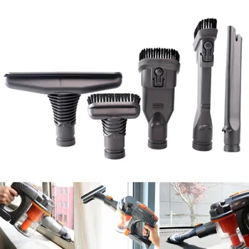 

5pcs/set Vacuum Cleaner 2-in-1 Flat Hard Brush Replace For Dyson V6 Cordless