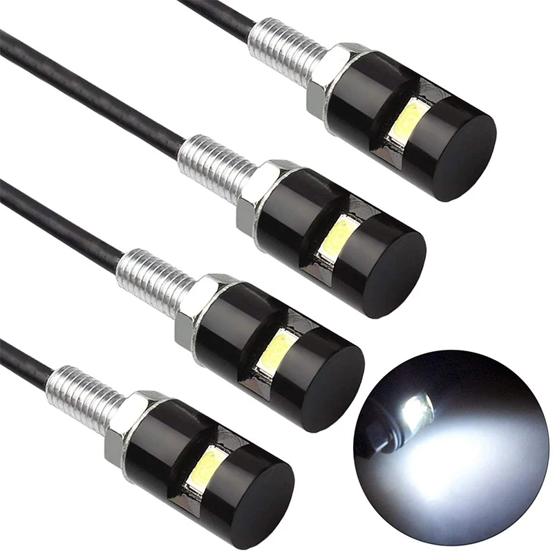 YOLU 4Pcs 5630 Auto Screw Light License Plate Light 5630 1SMD Motorcycle led License Plate Light Eagle Eye Light afbeelding