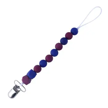 

New Baby Pacifier Clips Silicone Beads Pacifier Chain Holder For Nipples Chew Toys